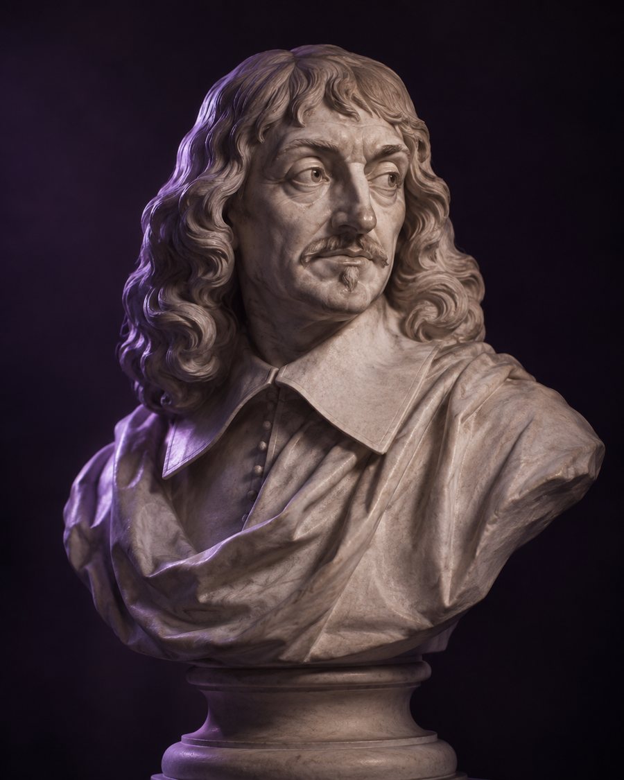 Marble bust of Descartes