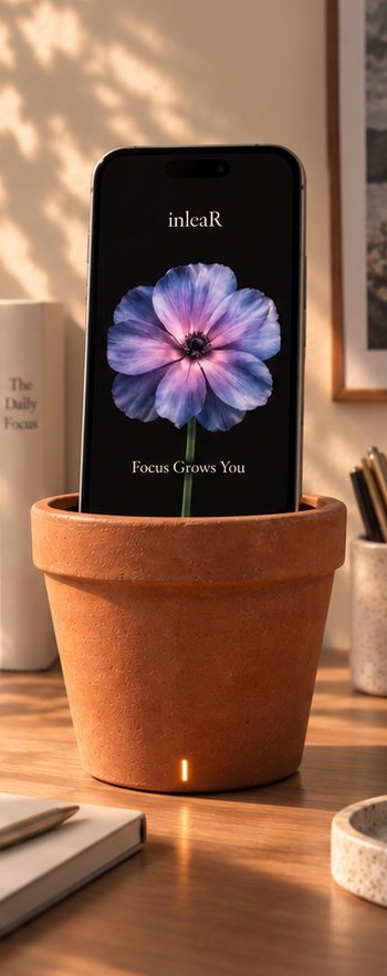 The phone fully risen, the flower in full bloom